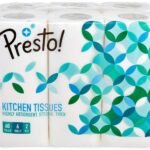Amazon Brand – Presto! 2 Ply Kitchen Tissue Rolls | 360 Pulls | 60 Kitchen Towels X 6 Rolls | Soft And Highly Absorbent | 100% Natural Virgin Cellulose Fiber