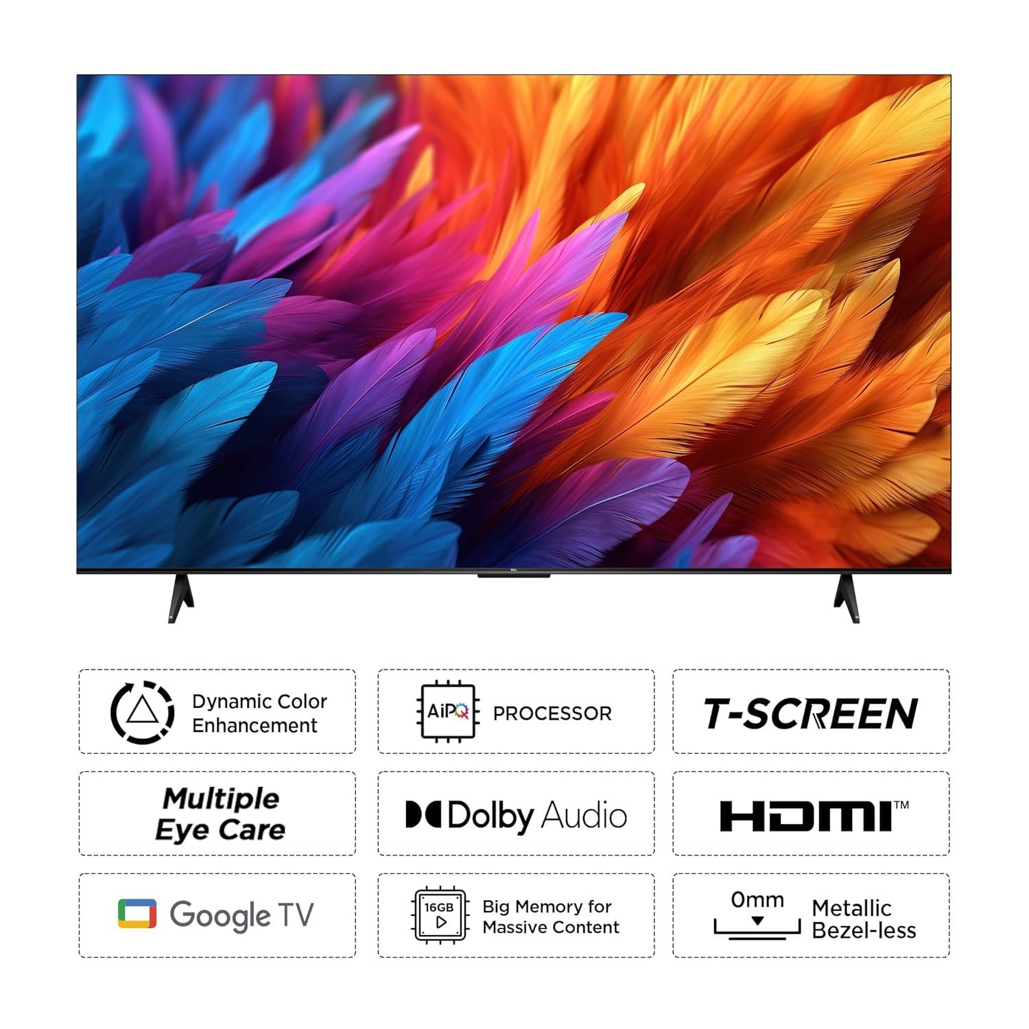TCL 189 cm (75 inches) Metallic Bezel-Less Series 4K Ultra HD Smart LED Google TV 75V6B (Black) - Image 2