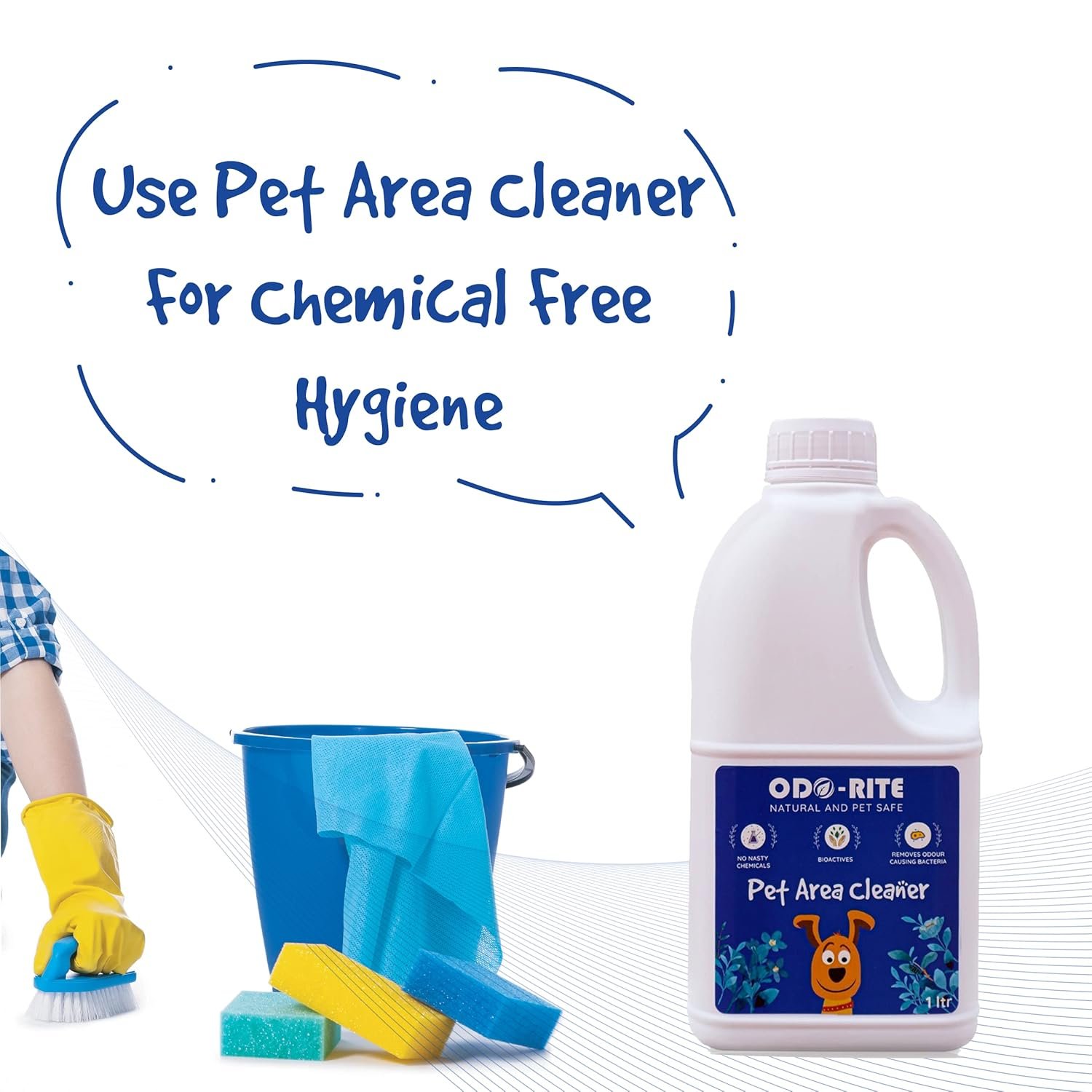 ODO-RITE Combo Pack Pet Area Freshener 200 ml Spray + Kennel Wash 1000 ml | Stain and Odour Remover 100% Natural - Image 2