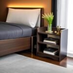 Yookeer Modern Bedside Table with 3 Shelves,Bed Side Table Wooden Organizer Stand/Home Decor Table/Coffee Table/End Table/Side Table for Bedroom/End Table for Living Room 40.6×25.4×50.8 cm,Dark Brown