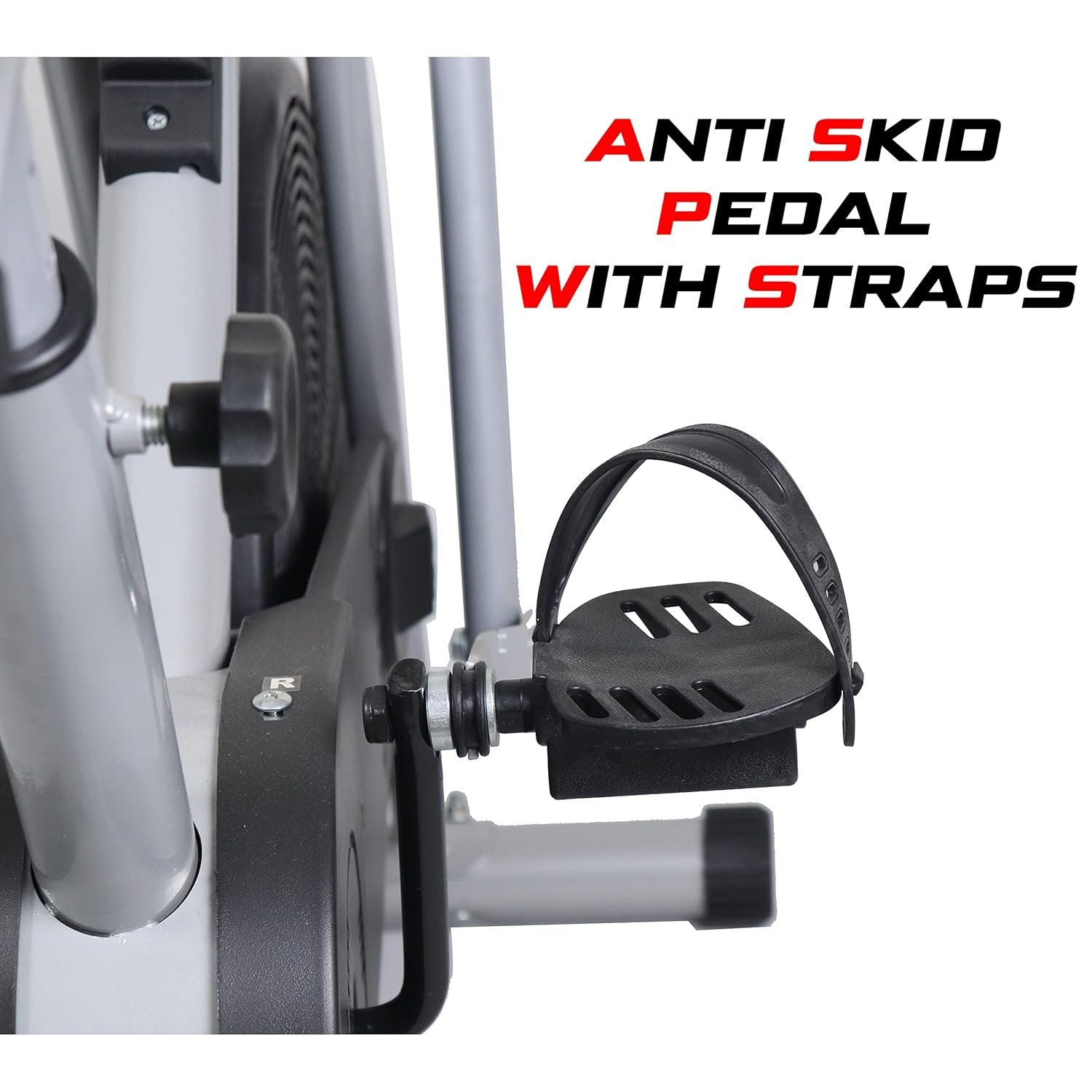 Kobo Air Bike Exercise Cycle For Home 120 Kg User Weight || Exercise Bike For Home Gym 3 In 1 With Back Rest & Twister (Silver) - Image 3