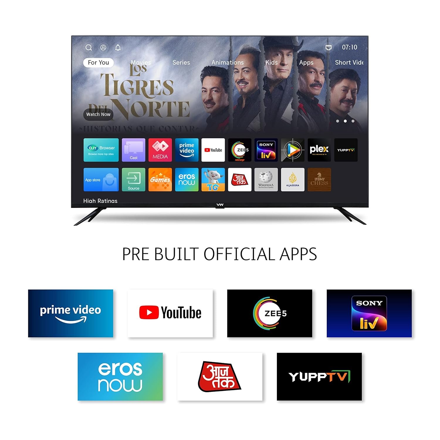 VW 80 cm (32 inches) Linux Series Frameless HD Ready Smart LED TV VW32C2 (Black) | with 18 Months Warranty - Image 2