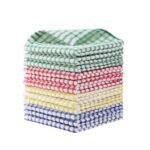 Egles Kitchen Dishcloths 12pcs 11×12 Inches Bulk Cotton Kitchen Dish Cloths Scrubbing Wash Cloths Sets (Mix Color)