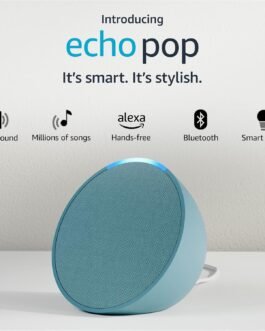 Certified Refurbished Echo Pop| Smart speaker with Alexa and Bluetooth| Loud sound, balanced bass, crisp vocals