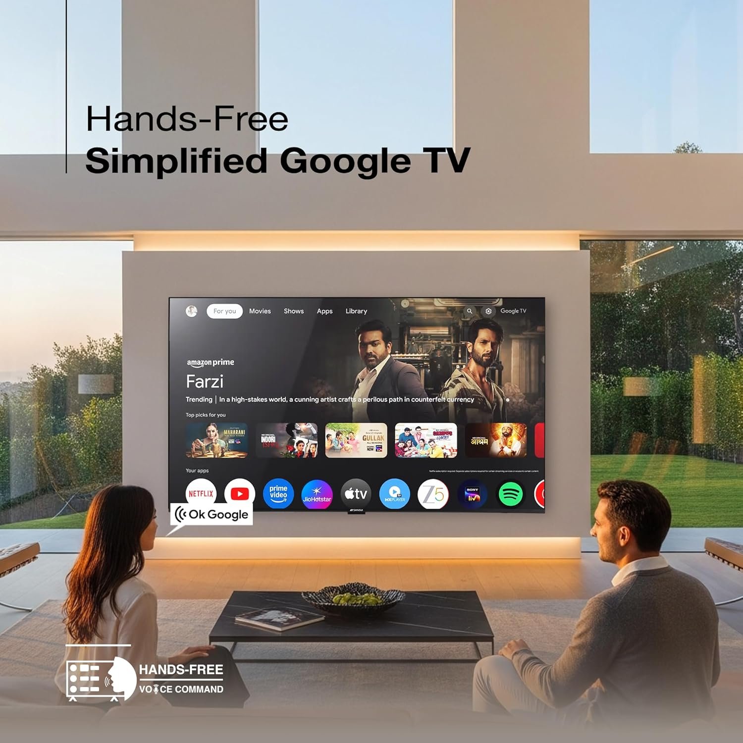 SANSUI 190 cm (75inch) 4K HDR Smart Google |HDR10+, HSR 120 Hz with Dolby Vision, Dolby Atmos & 30W Box Speaker QLED TV JSW75UG23QF (Midnight Black) - Image 5