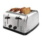 Russell Hobbs 18790 1250/1500 Watt Premium Stainless Steel 4 Slice Automatic Pop-Up Toaster with 2 Year Manufacturer Warranty – 1500 Watts