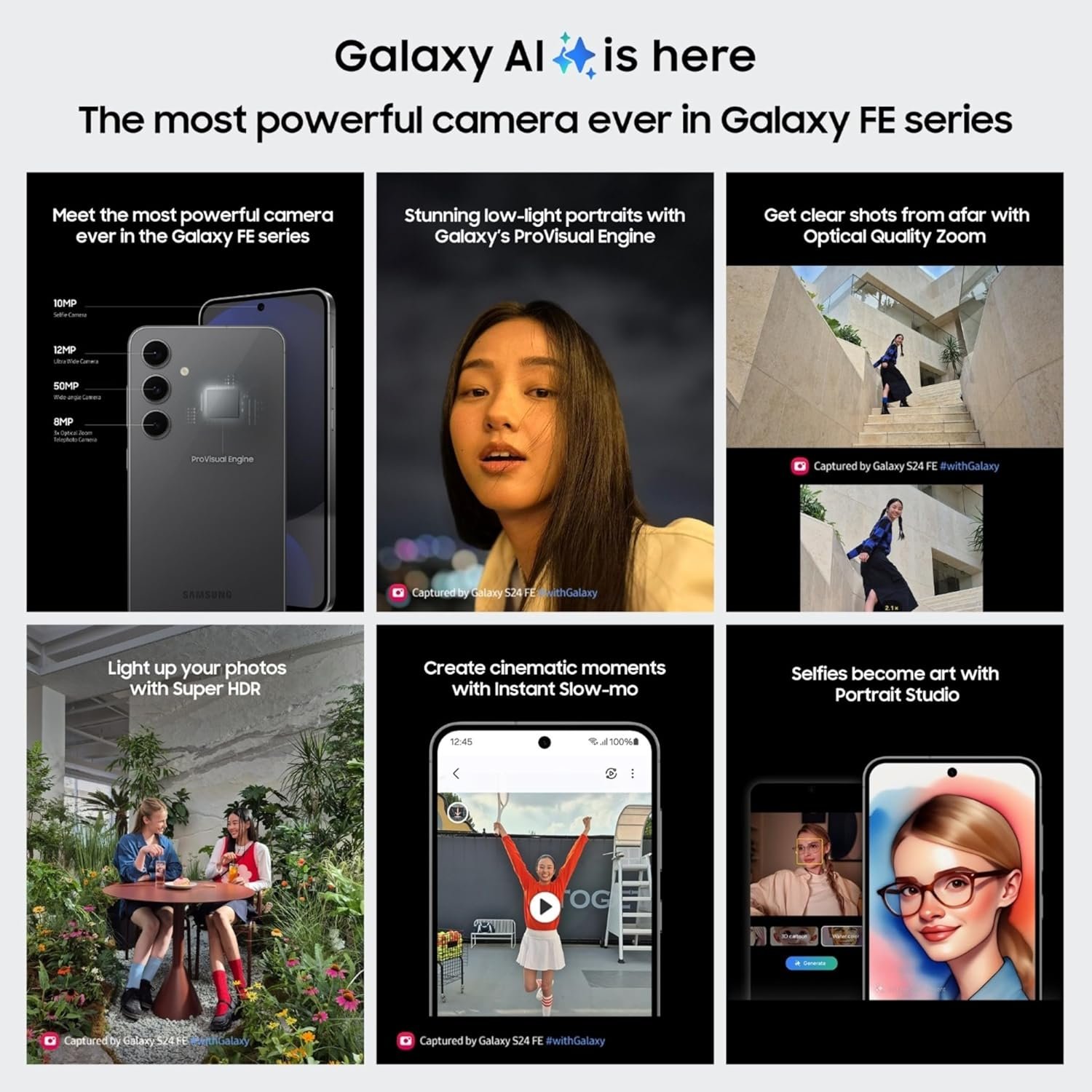 Samsung Galaxy S24 FE 5G AI Smartphone (Graphite, 8GB RAM, 128GB Storage) - Image 6