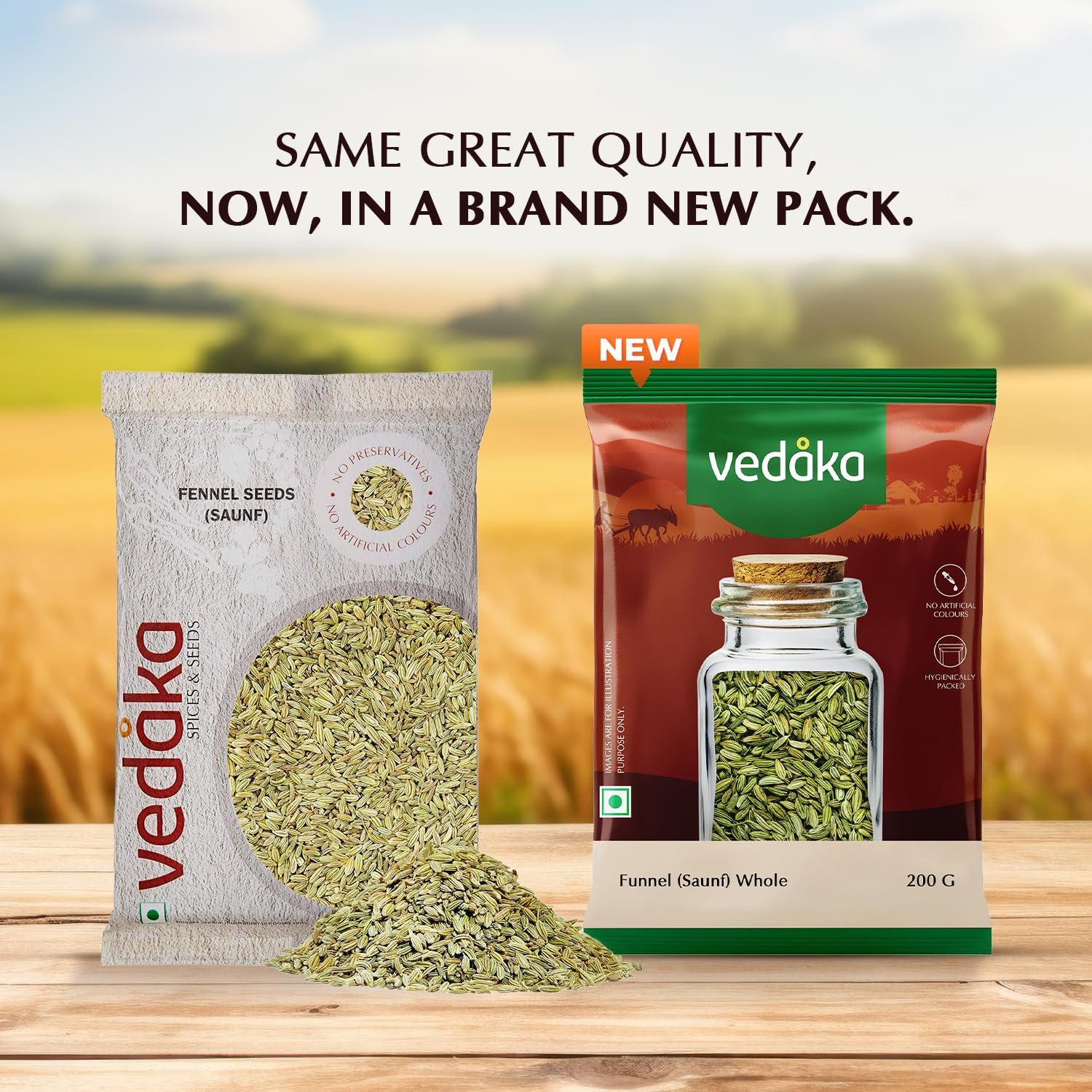 Amazon Brand - Vedaka Fennel Whole | 200 G | Saunf | No Added Colours or Preservatives - Image 3