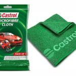 Castrol Microfibre Cloth for Cleaning | 400 GSM Thick Lint & Streak-Free Multipurpose and Reusable Cloth | High Water Absorption and Retention for Effortless Cleaning (Pack of 1, 40x40cm)