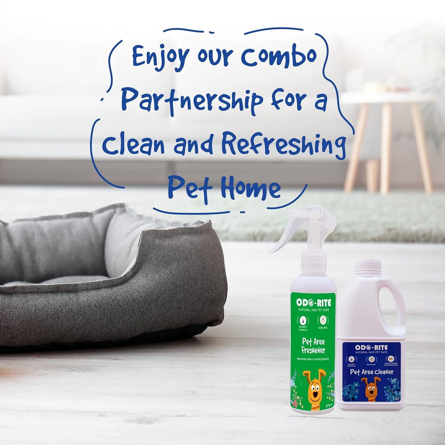 ODO-RITE Combo Pack Pet Area Freshener 200 ml Spray + Kennel Wash 1000 ml | Stain and Odour Remover 100% Natural - Image 5