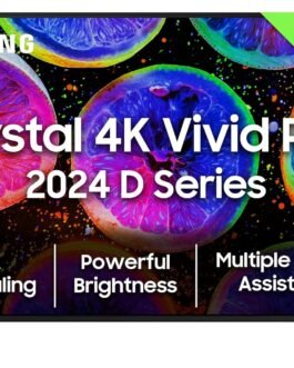 Samsung 108 cm (43 inches) D Series Brighter Crystal 4K Vivid Pro Ultra HD Smart LED TV UA43DUE77AKLXL (Black) Samsung 108 cm (43 inches) D Series Brighter Crystal 4K Vivid Pro Ultra HD Smart LED TV UA43DUE77AKLXL (Black)