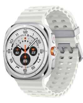Samsung Galaxy Watch Ultra (47mm, LTE, White) with Upto 100h battery | 3nm Processor | Dual GPS | Quick Button/Siren | Sapphire Glass & Titanium | 10ATM & IP68 | BP & ECG Monitor | Energy Score & AGEs