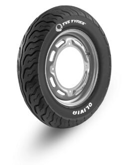 TVS Tyres OLIVIA 90/90-10 50J Tubeless Scooter Tyre, Rear,Black |Rim – 10 inches| | Section width – 90 millimeters