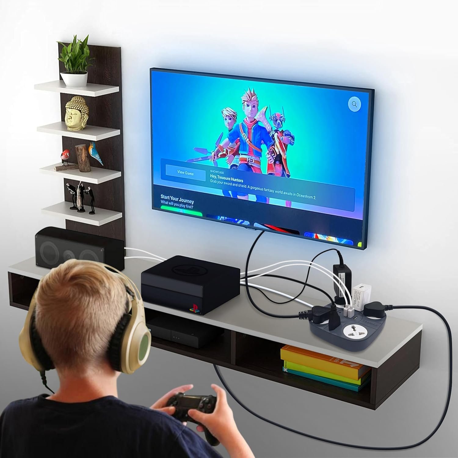 ADDMAX Extension Cord with USB – 6 Power Socket with 2 USB Ports | 1.8 Meter Heavy Duty Cord | 10A 220V Multi Plug Extension Board | Fire Flame Proof Extension Cord for Home & Office – Grey - Image 4