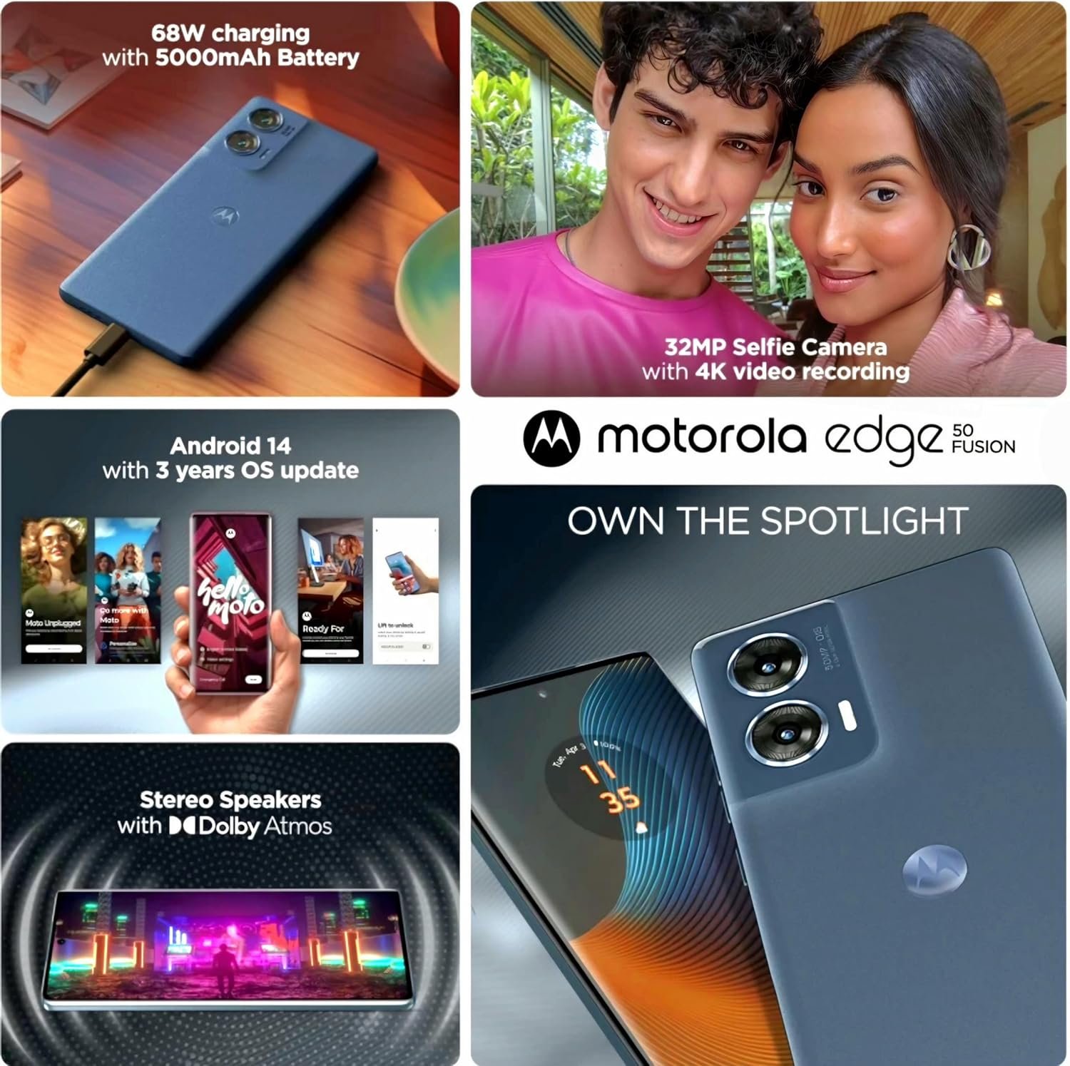 Motorola Edge 50 Fusion 5G (Forest Blue, 12GB RAM, 256GB Storage) - Image 6