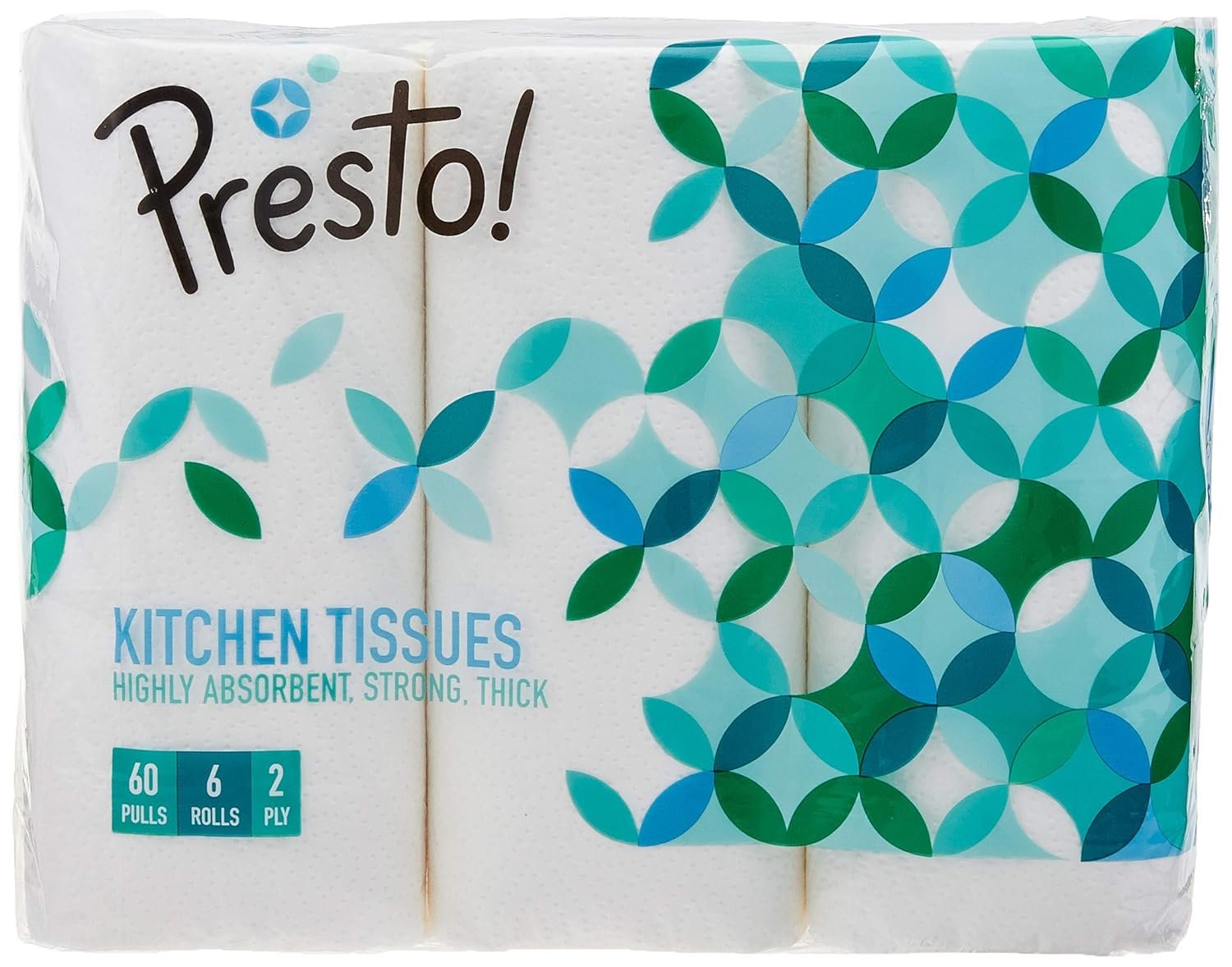 Amazon Brand - Presto! 2 Ply Kitchen Tissue Rolls | 360 Pulls | 60 Kitchen Towels X 6 Rolls | Soft And Highly Absorbent | 100% Natural Virgin Cellulose Fiber - Image 6