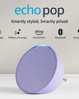 Amazon Echo Pop| Smart speaker with Alexa and Bluetooth| Loud sound, balanced bass, crisp vocals| Purple