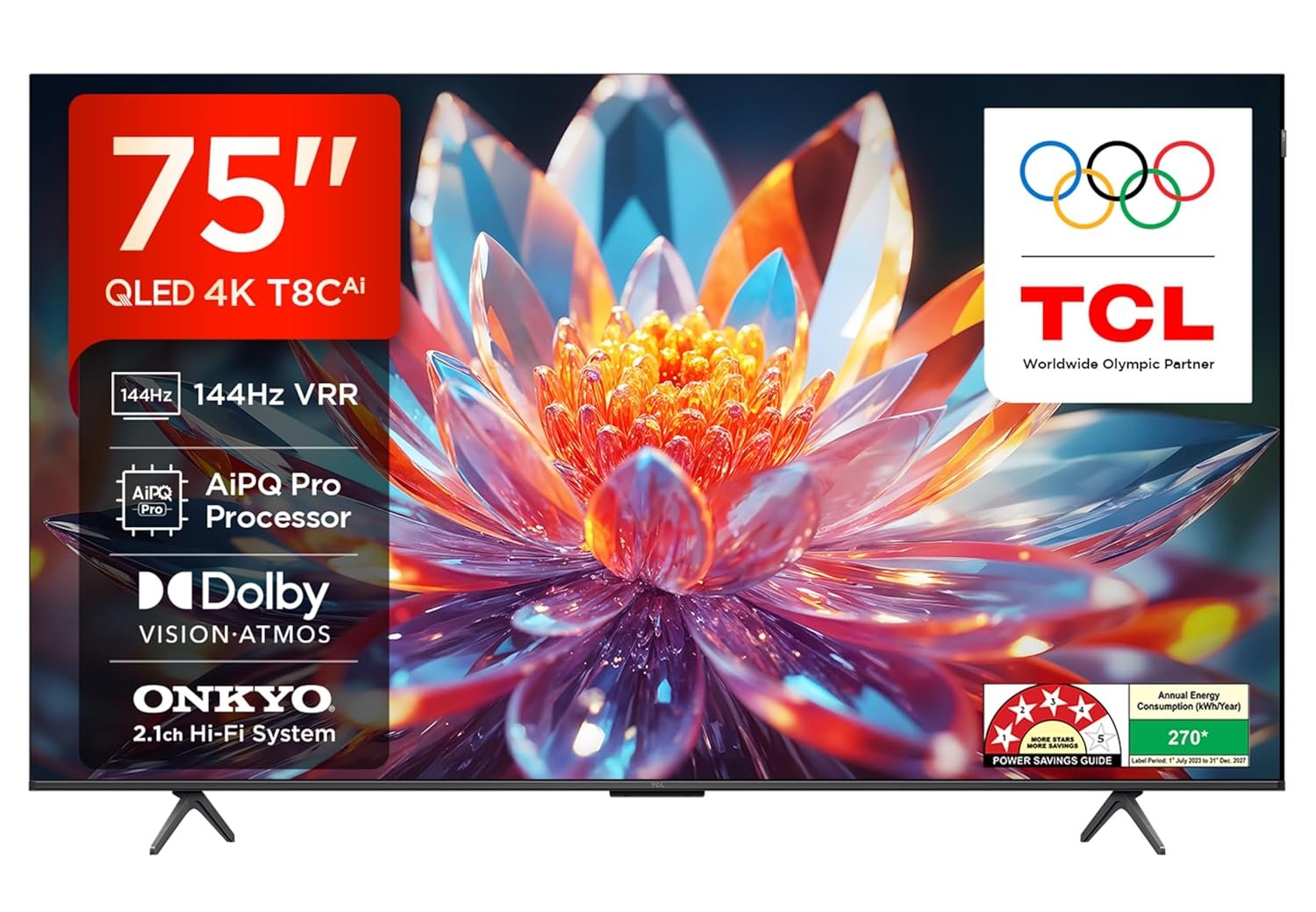 TCL 189 cm (75 inches) 4K Ultra HD Smart QLED Google TV 75T8C - Image 2