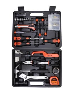 BLACK+DECKER BMT126C Hand Tool Kit for Home & DIY Use (126-Piece) – Includes Screwdriver, Wrench, Ratchet, Utility Knife, Saw, Claw Hammer, Measuring Tape and Plier, 6 Month Warranty, ORANGE & BLACK BLACK+DECKER BMT126C Hand Tool Kit for Home & DIY Use (126-Piece) – Includes Screwdriver, Wrench, Ratchet, Utility Knife, Saw, Claw Hammer, Measuring Tape and Plier, 6 Month Warranty, ORANGE & BLACK
