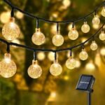 Homehop Solar Outdoor Led Crystal Ball String Light For Home Garden Balcony Terrace Wall Rechargeable Waterproof Decorative Lamp 800Mah Ni-Mh Battery(6.5M, 30 Leds) – 6.5 Meters
