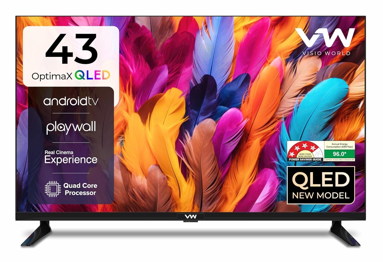 VW 109 cm (43 inches) OptimaX Series Full HD Smart QLED Android TV VW43AQ1 - Image 2