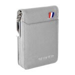 Storite PU Leather 9 Slot Vertical Credit Debit Card Holder Money Wallet Zipper Coin Purse for Men Women (Grey – 11.5 x 2 x 8 Cm)