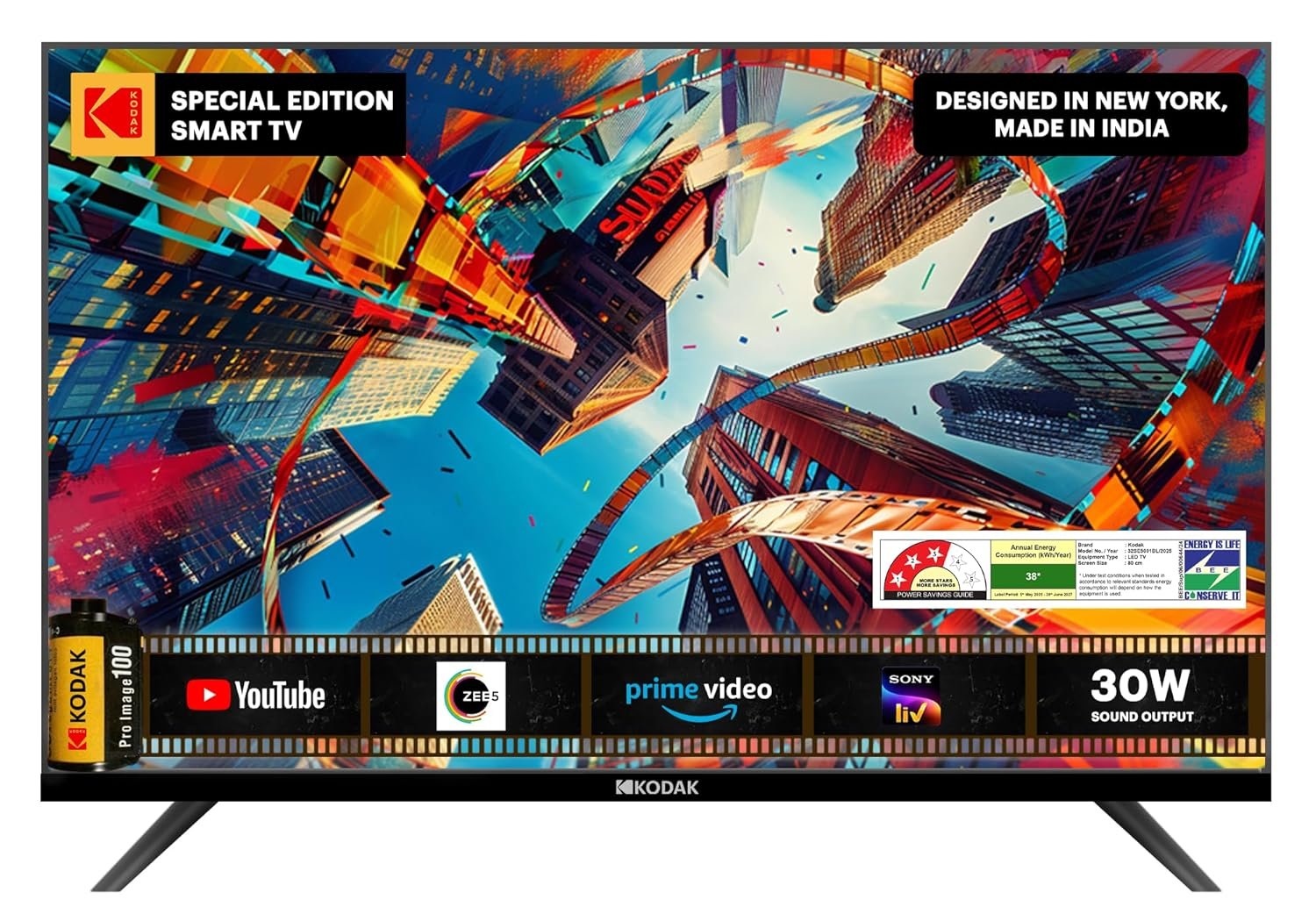 Kodak 80 cm (32 inches) Special Edition Series HD Ready Smart LED TV 32SE5001BL (Black) - Image 2