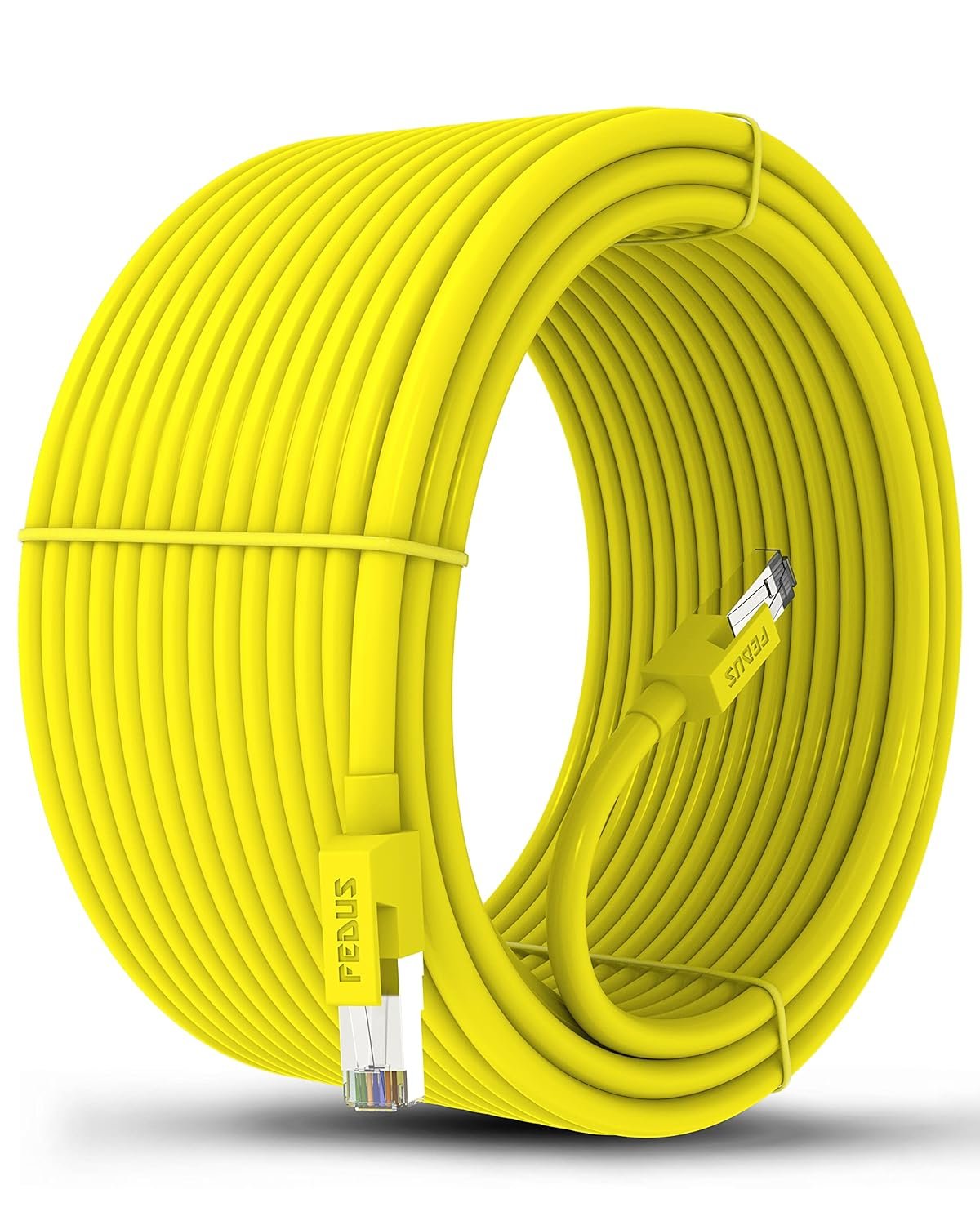 FEDUS Cat6 Ethernet Cable, High-Speed 550Mhz 10 Gigabit Speed Utp Lan Cable For Laptop, Personal Computer, Router, Server, Television Modem (Router Yellow, 32.8 Feet, 10 Meter)