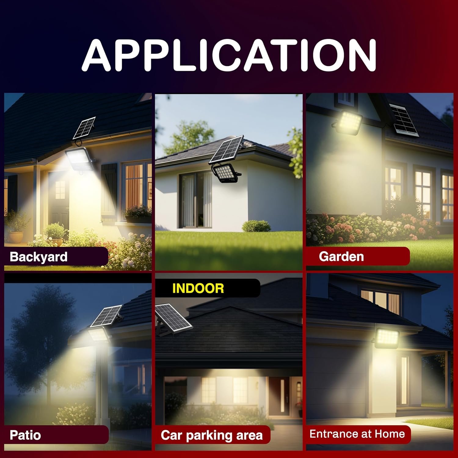 Homehop Solar Light Outdoor Waterproof 100W Flood LED Automatic Wall Lamp for Home, Garden, Balcony, Courtyard, Porch and Patio (6Ah, ABS, Cool White) - Image 7