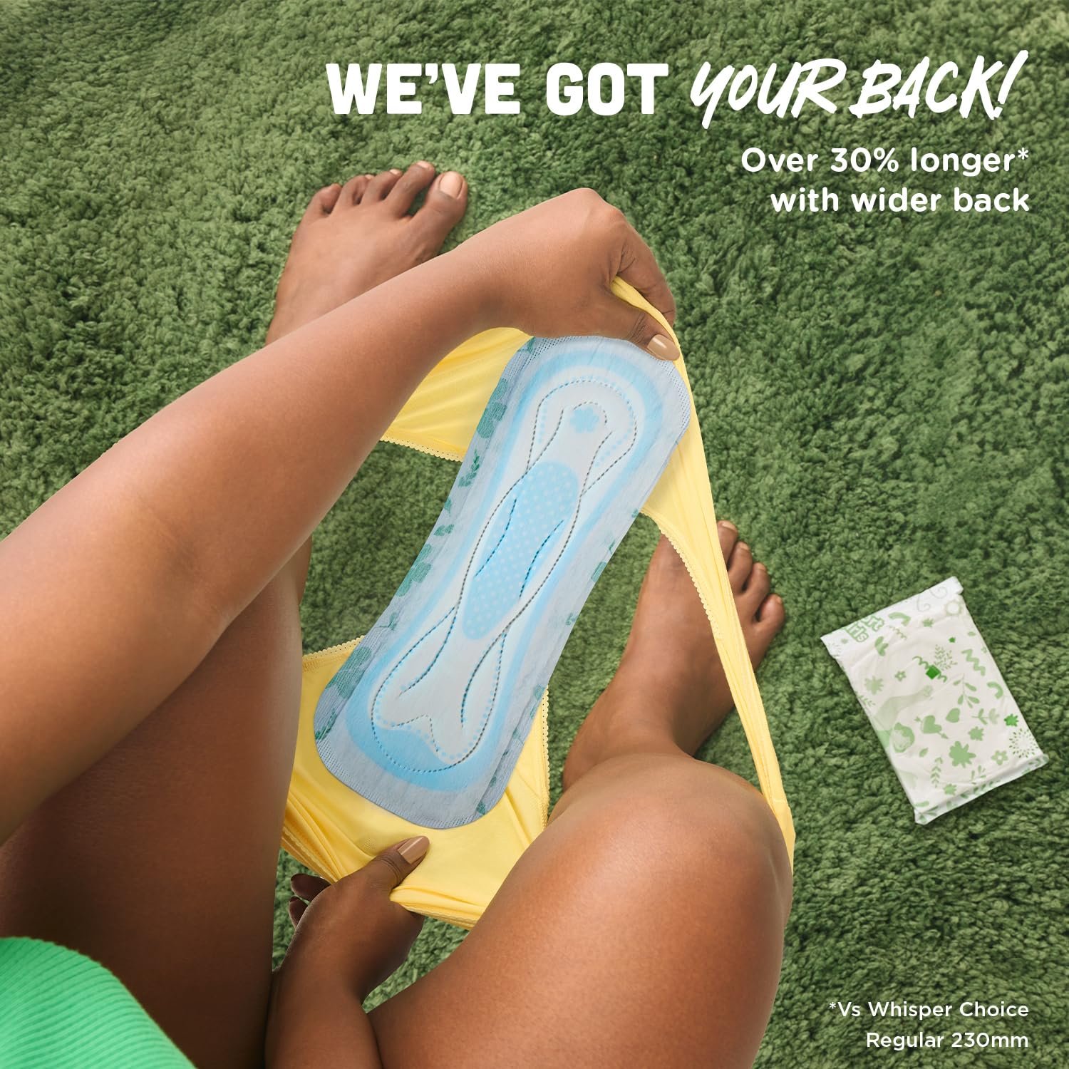 Whisper Ultra Upto No Gap No Leaks Sanitary Pads, 48 Xl Pads, For Heavy Flow Protection, With Curvewear ¢ Technology, Cotton Like Softness, Disposable Wrapper, Locks Odour & Wetness - Image 5