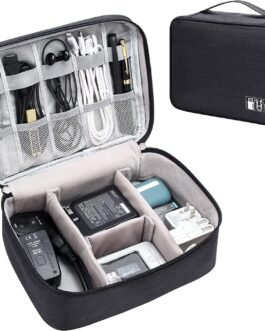 House of Quirk Polyester Electronics Accessories Organizer Bag, Universal Carry Travel Gadget Bag For Cables, Plug And More, Perfect Size Fits For Pad Phone Charger Hard Disk – Black House of Quirk Polyester Electronics Accessories Organizer Bag, Universal Carry Travel Gadget Bag For Cables, Plug And More, Perfect Size Fits For Pad Phone Charger Hard Disk – Black