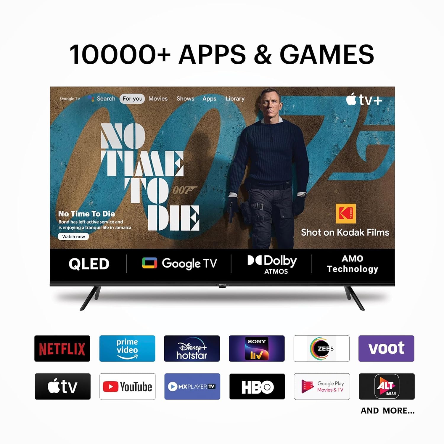 Kodak 139 Cm (55 Inches) Matrix Series 4K Ultra Hd Smart QLED Google Tv 55Mt5022, Black - Image 5