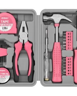 Hi-Spec 24pc Pink Household DIY Tool Kit for Women. Small Mini Tool Box Set of Starter Basic Ladies Tools For Home & Office Hi-Spec 24pc Pink Household DIY Tool Kit for Women. Small Mini Tool Box Set of Starter Basic Ladies Tools For Home & Office