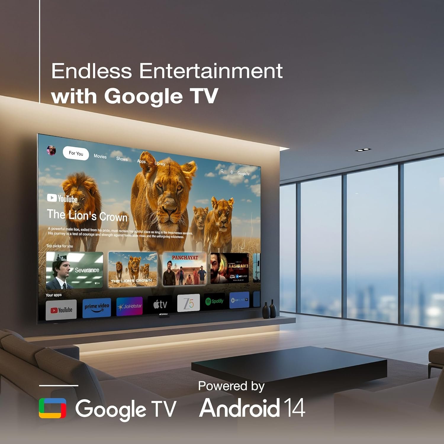 SANSUI 190 cm (75inch) 4K HDR Smart Google |HDR10+, HSR 120 Hz with Dolby Vision, Dolby Atmos & 30W Box Speaker QLED TV JSW75UG23QF (Midnight Black) - Image 11