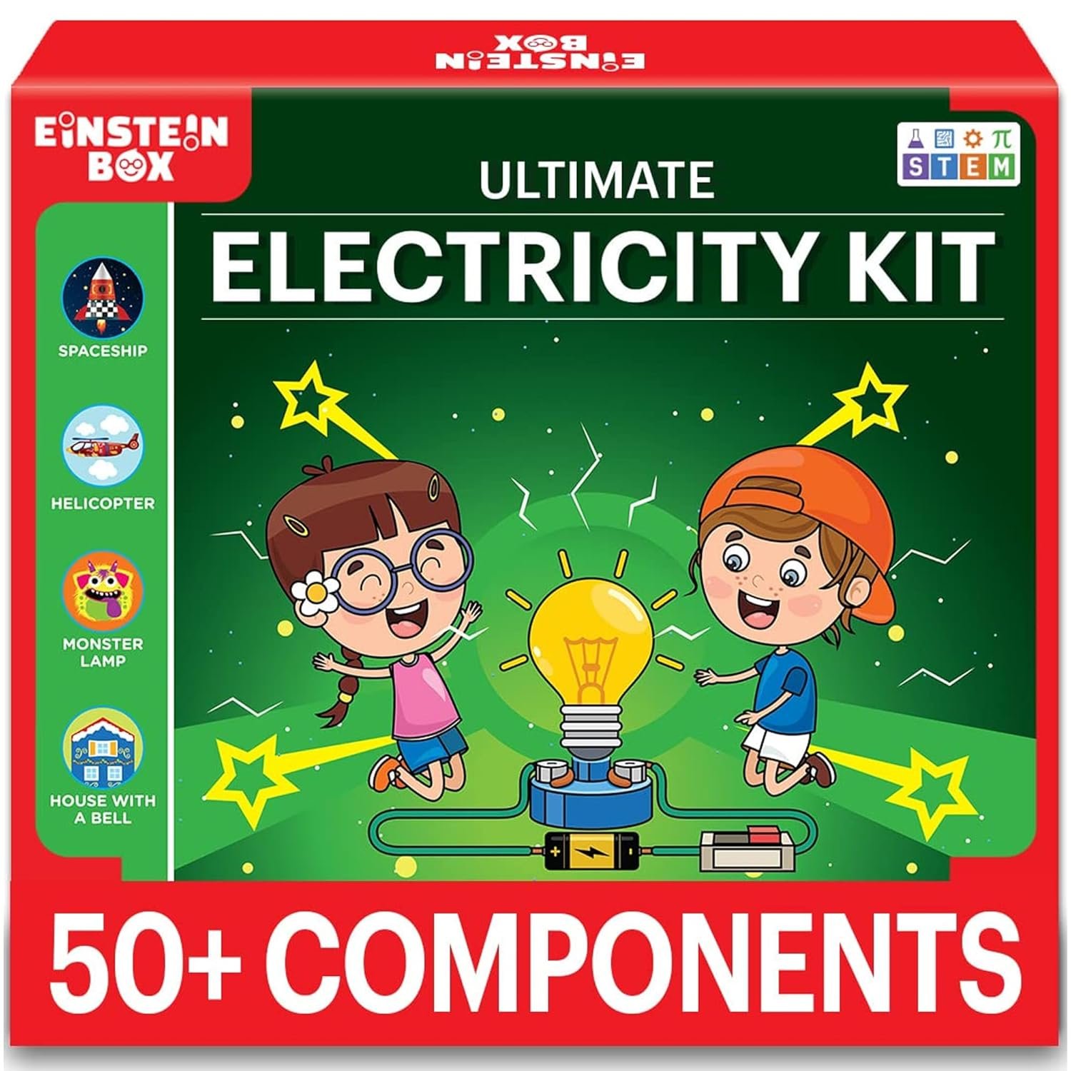 Einstein Box Ultimate Electricity & Science Kit | Science Project Kit | Electric Project Kit | Electronic Circuits | Electric Circuit Kit | Toys for Kids Ages 8-15 Years | Science Experiment Kit - Image 2