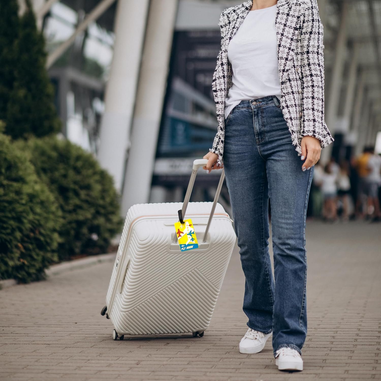 Storite Luggage/Bag/Travel ID Label Tags for Suitcase & School Bags Identifier Name Address Label with Silicon Strap | Pack of 3 | Multicolour (3 Pack) - Image 5