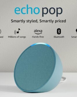 Amazon Echo Pop| Smart speaker with Alexa and Bluetooth| Loud sound, balanced bass, crisp vocals| Green