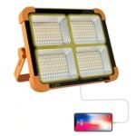Homehop 100W Solar Light Outdoor Waterproof LED Rechargeable Emergency Lamp – USB Portable Floodlight for Home, Garden, Camping, and Indoor Use (White, ABS)