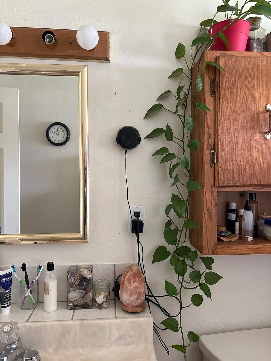 AURECIS Wall Mount for Alexa Echo Dot 3rd Gen, Bracket Stand Holder for Smart Speaker, Hide Messy Wires, for Kitchen, Bedroom & Bathroom (3D Printed) (Speaker not Included) (Grey) - Image 6