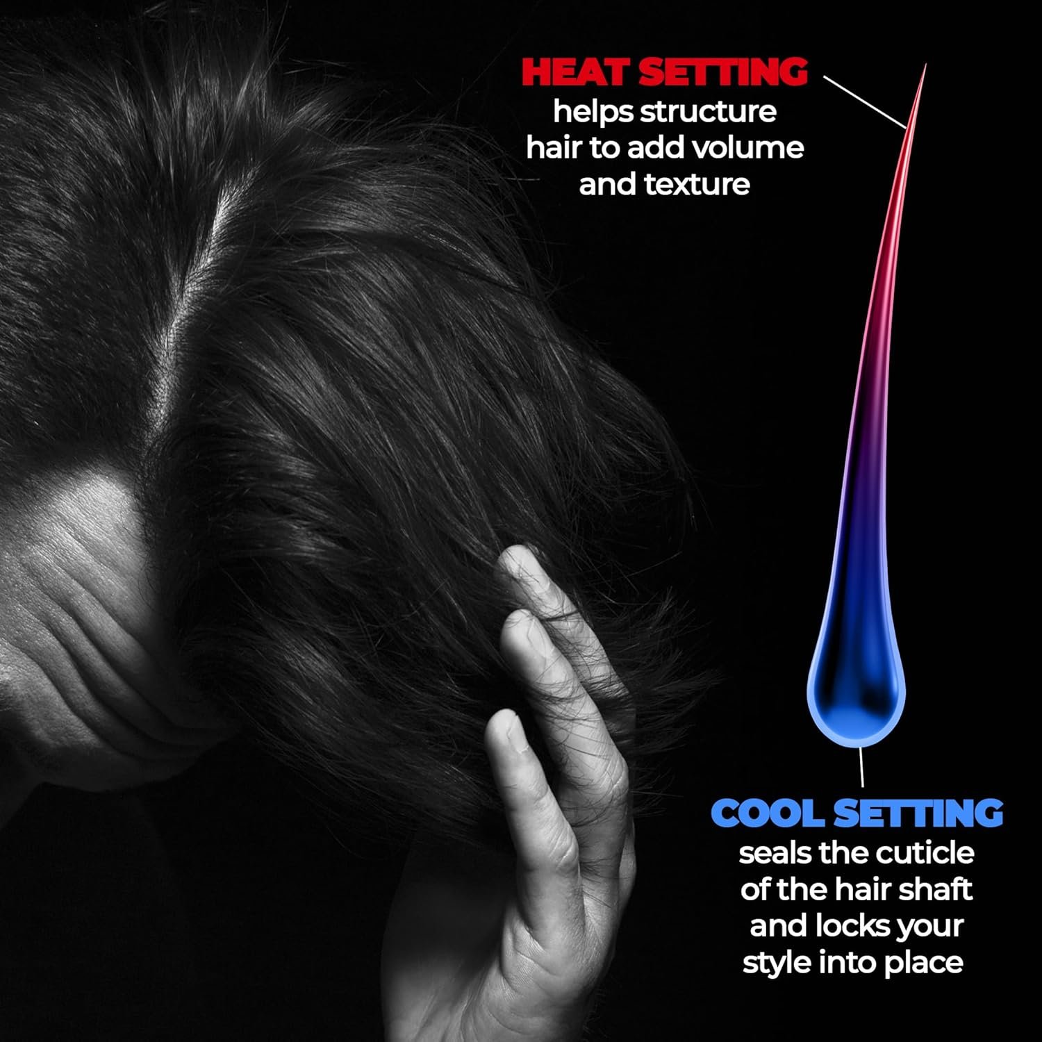 Beardo Studio Professional Tornado Hair Dryer with 2000 Watts Power | AC Motor, Concentrator, Diffuser, 2 Speeds, 3 Temperature Settings & Cool Shot feature | Suitable for Professional Drying Experience | Gift For Brother | Gift For Friends - Image 4