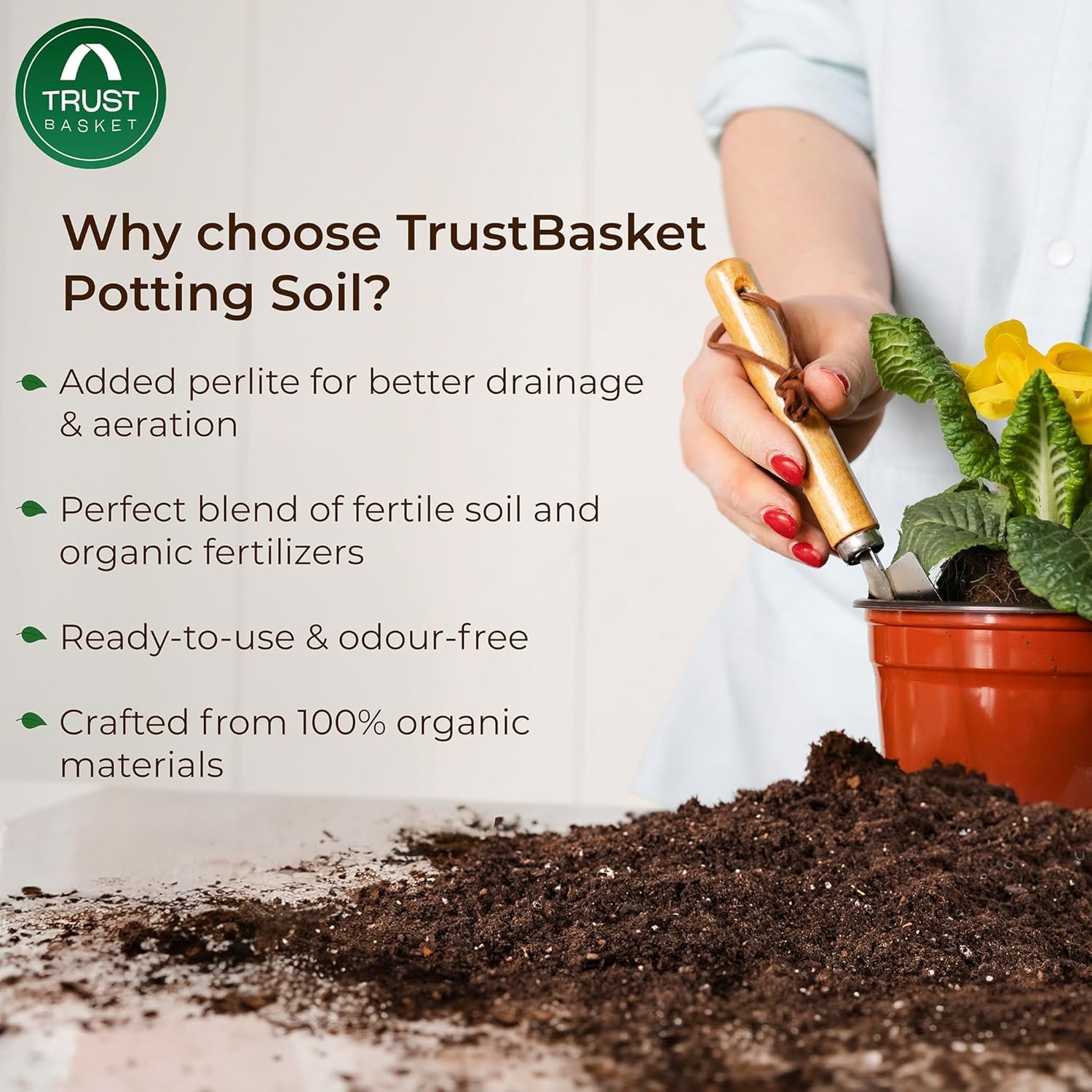 TrustBasket Enriched organic Earth Magic Potting Soil Fertilizer for Plants, 5 Kg - Image 5