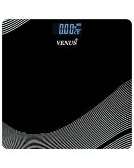 Venus (India) Electronic Digital Personal Bathroom Health Body Weight Weighing scale, Battery Included, 2 Year Warranty (Black)