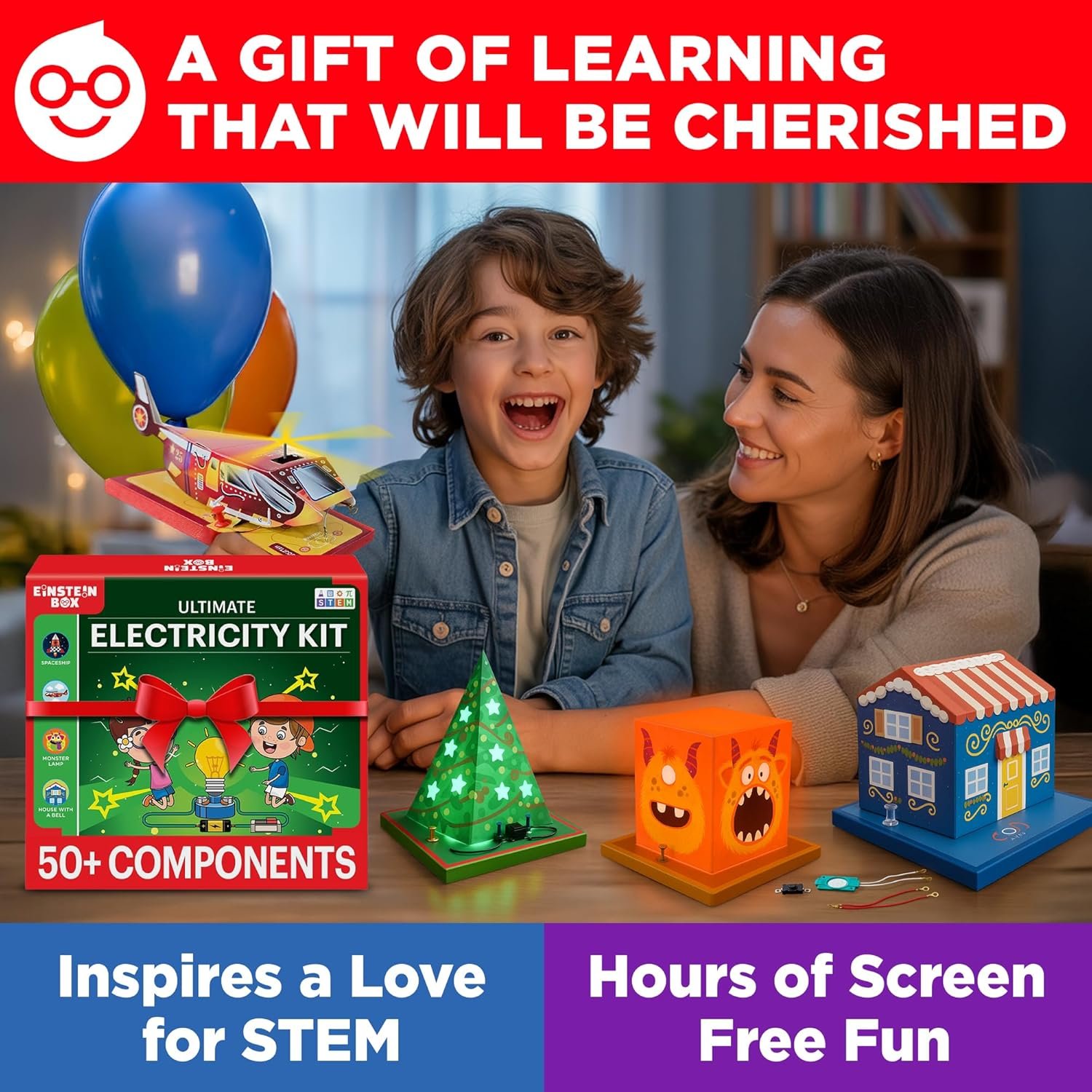 Einstein Box Ultimate Electricity & Science Kit | Science Project Kit | Electric Project Kit | Electronic Circuits | Electric Circuit Kit | Toys for Kids Ages 8-15 Years | Science Experiment Kit - Image 10