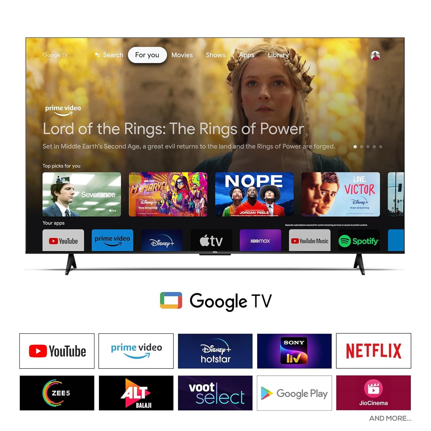 TCL 189 cm (75 inches) Metallic Bezel-Less Series 4K Ultra HD Smart LED Google TV 75V6B (Black) - Image 3