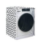 Classic® Front Load Washing Machine Cover Suitable for Bosch 6.5 kg, 7 kg, 7.5 kg, 8 kg, 8.5 kg, 9 kg. (63cms X 63cms X 81cms, Black & White, Large)