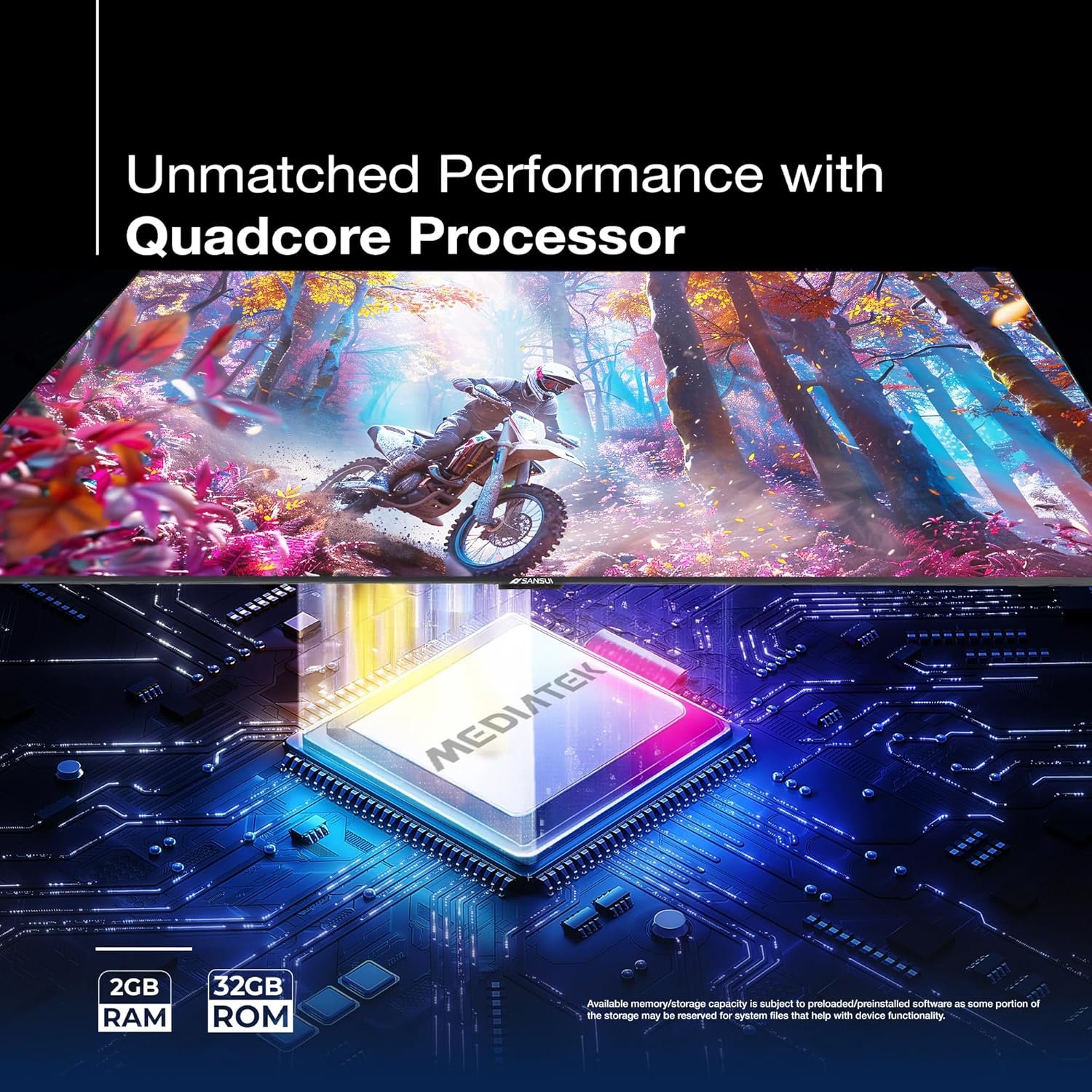 SANSUI 190 cm (75inch) 4K HDR Smart Google |HDR10+, HSR 120 Hz with Dolby Vision, Dolby Atmos & 30W Box Speaker QLED TV JSW75UG23QF (Midnight Black) - Image 9