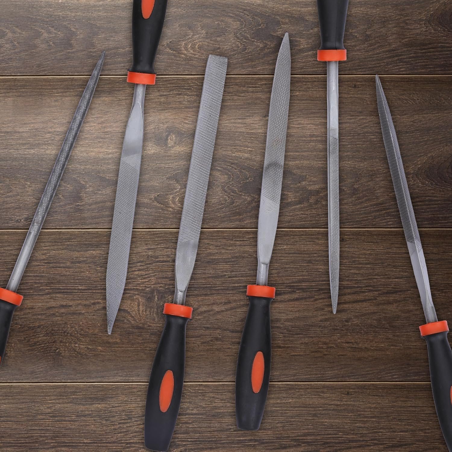 BLACK+DECKER BDHT22148 174mm 6-Piece Steel Needle File Set for Cutting & Smootheing Out Surfaces Ideal for Wood, Metal, Plastic for Home & DIY Use, ORANGE & BLACK - Image 2