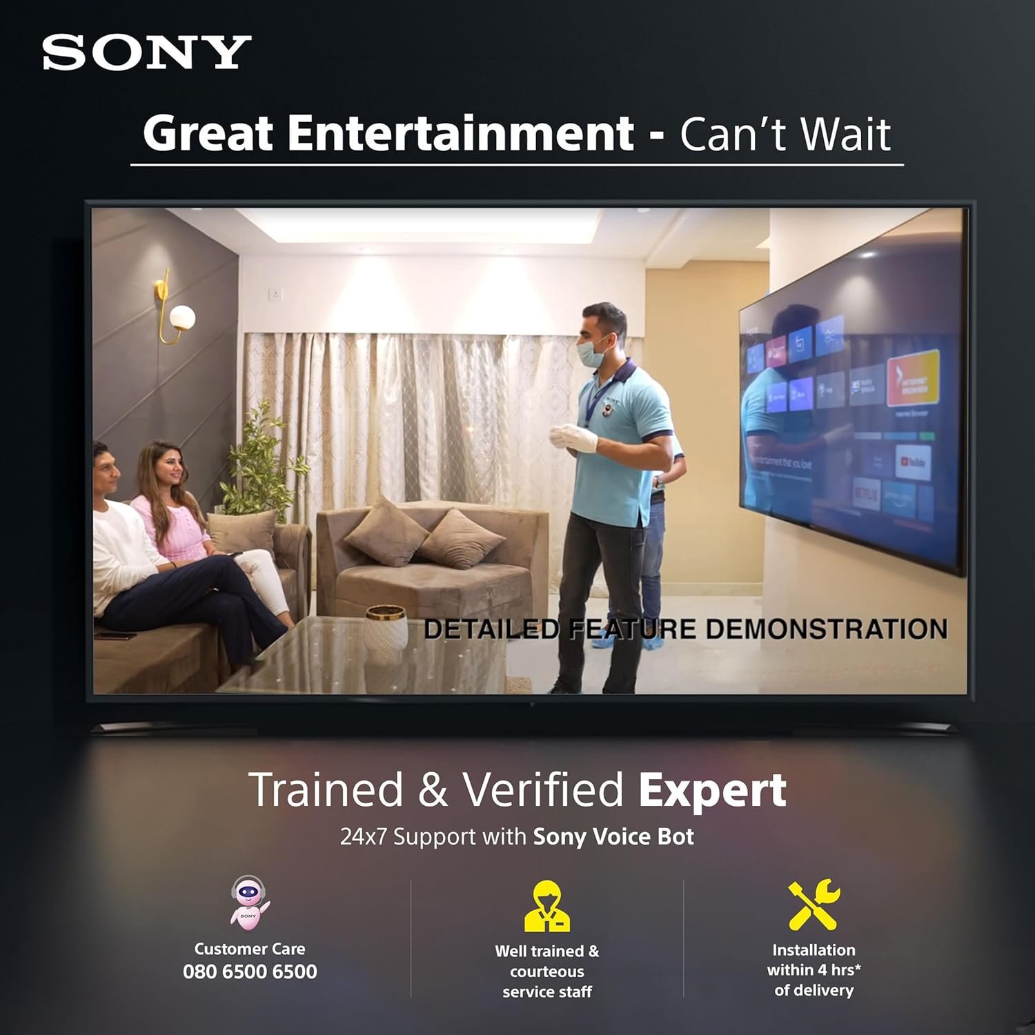 Sony 164 cm (65 inches) BRAVIA 2 4K Ultra HD Smart LED Google TV K-65S25B (Black)-2 Years Warranty for Limited Period - Image 21