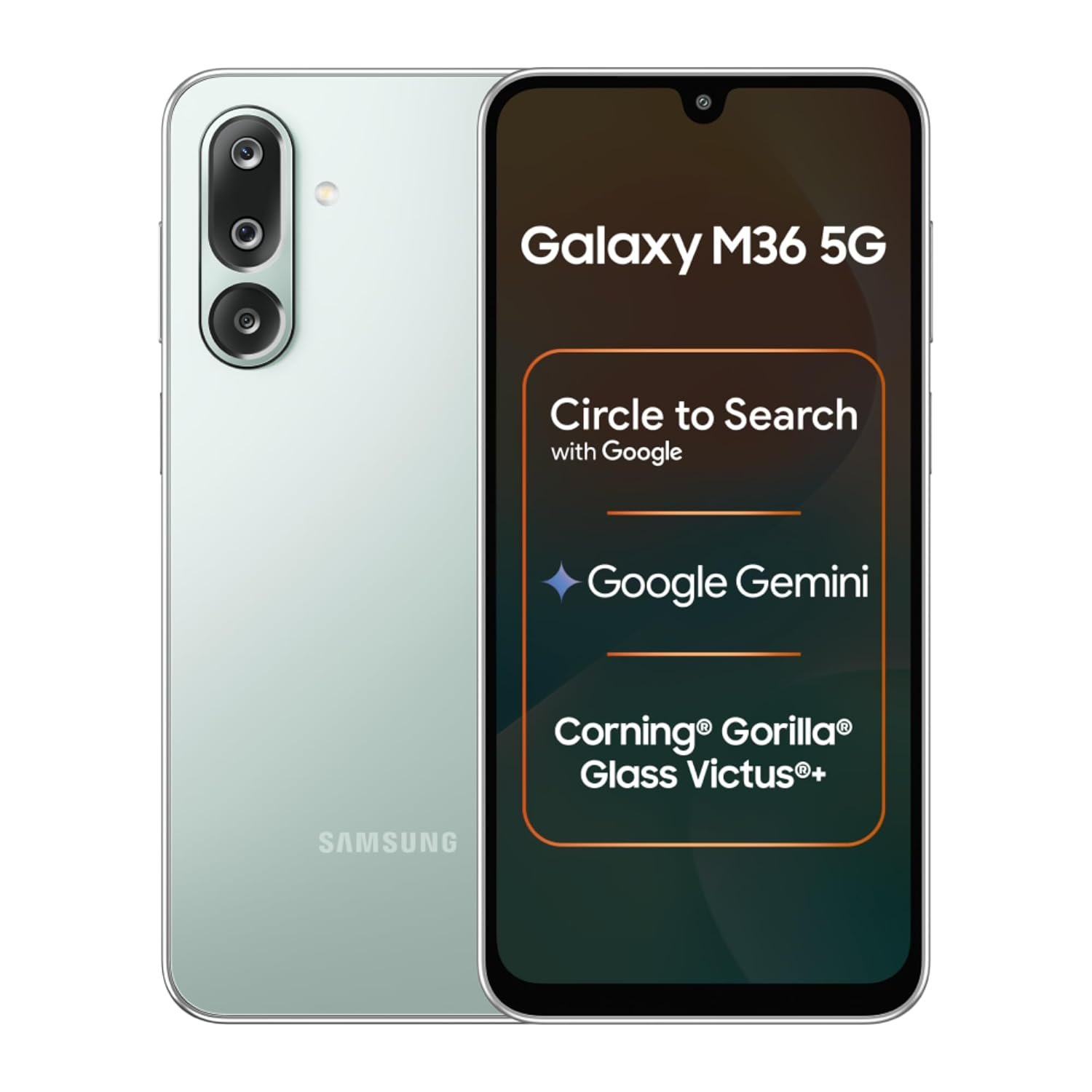 Samsung Galaxy M36 5G (Serene Green, 8 GB RAM, 128 GB Storage)| Circle to Search| Google Gemini| Corning Gorilla Glass Victus+| 7.7mm Slim| AI Enhanced 50 MP OIS Triple Camera| Unmatched Nightography - Image 2