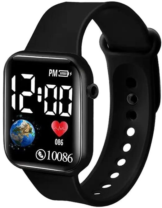 Bleaws 6 Colours Luminous LED Display Fashionable Digital Watches for Kids - Waterproof Sports Square Electronic Watch for Boys and Girls - Image 2